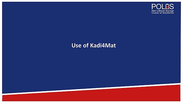 Use of Kadi4Mat